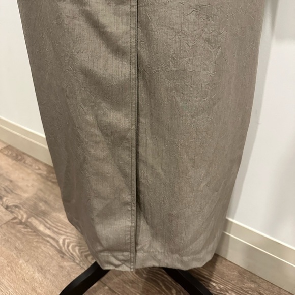 Vintage Junior Gallery trench-coat sage green maxi length SZ 13/14 EUC - Picture 11 of 12